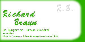 richard braun business card