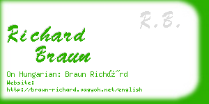 richard braun business card